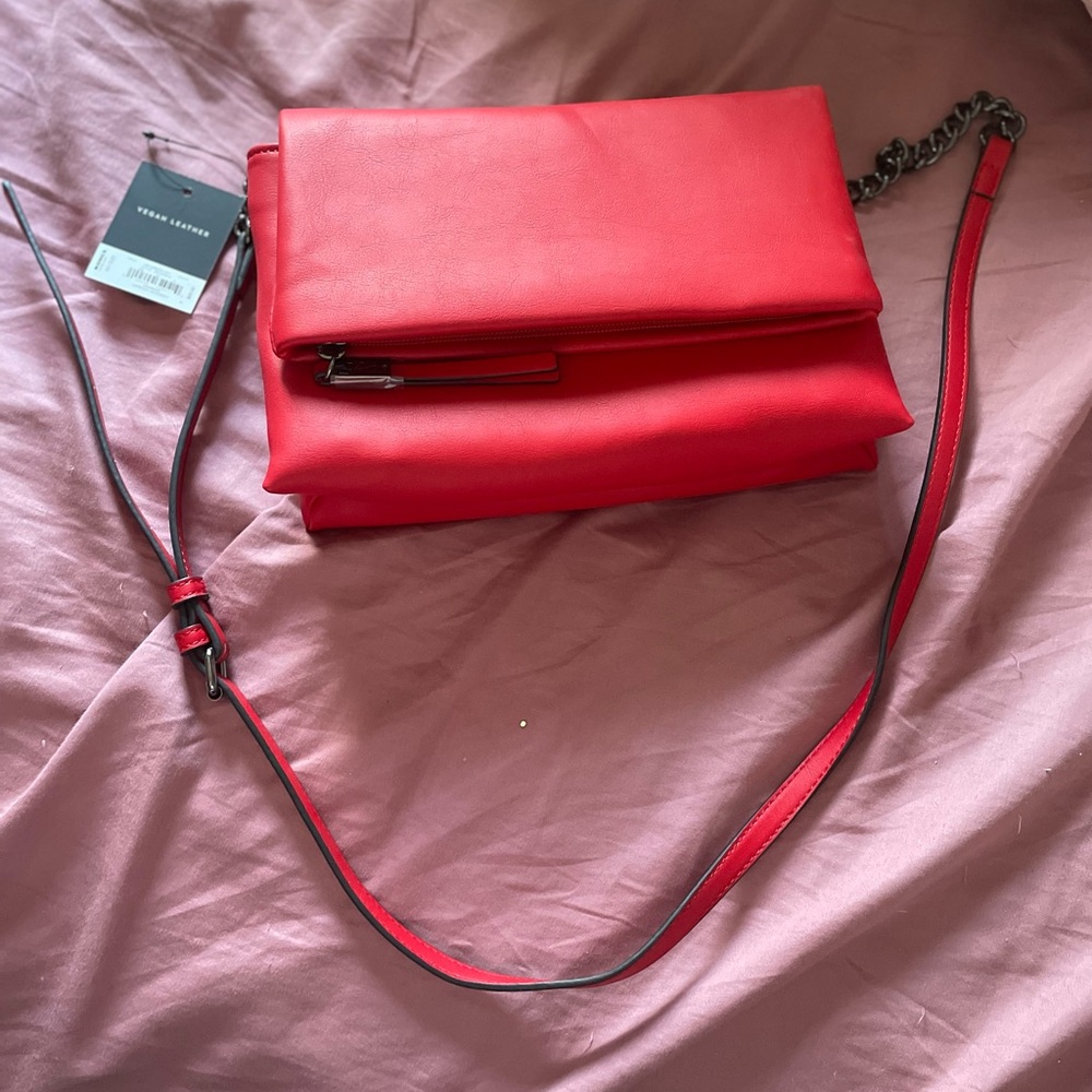 Red Vegan Leather Purse